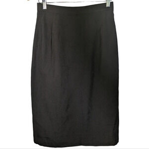 Vintage Radcliffe Black Retro Office Lined  Straight Pencil Skirt Size 12